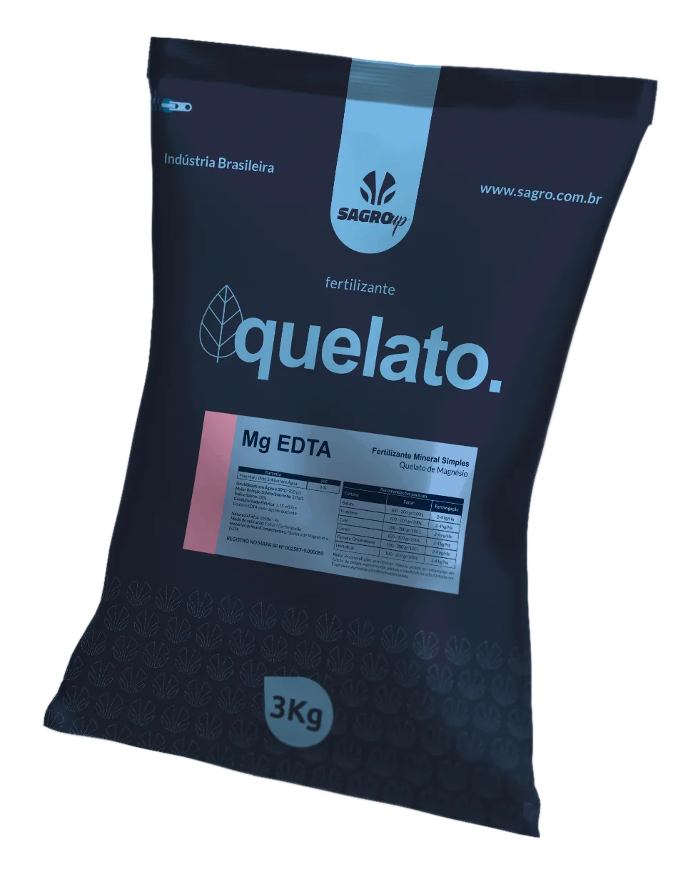 Quelato Mg EDTA, Fertilizante Mineral Simples, embalagem SagroUP